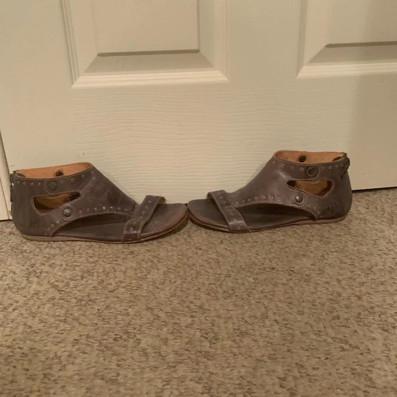 Bed Stu Gray Tan Leather Sandals Size 7 - Picture 2 of 7